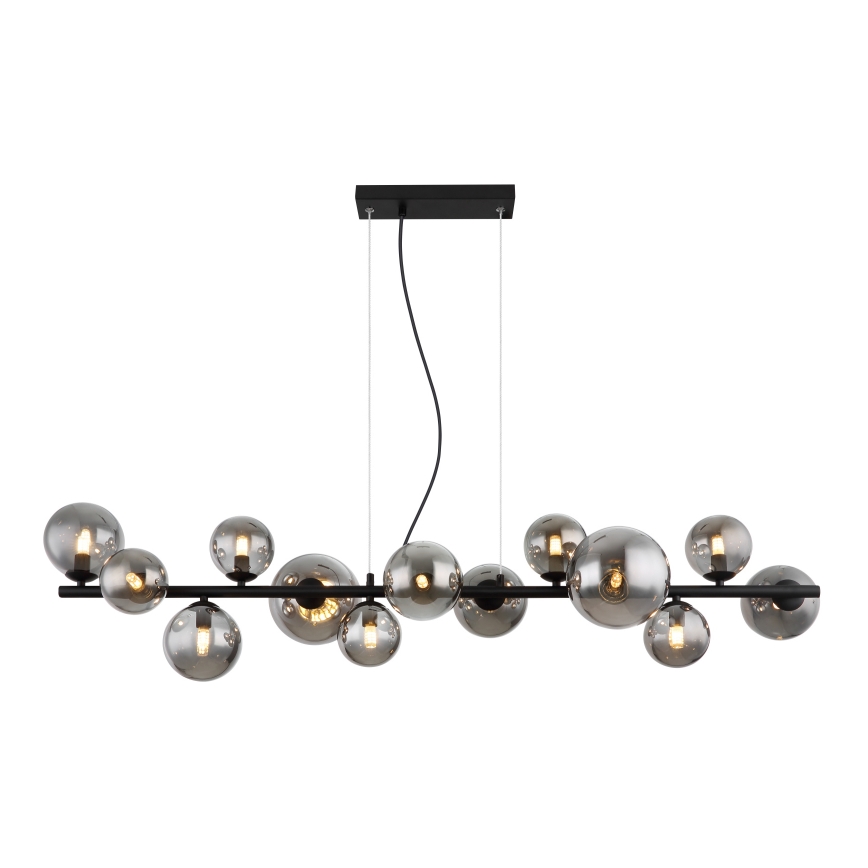 Globo - LED Luster na sajli 13xG9/3,5W/230V dimna/crna