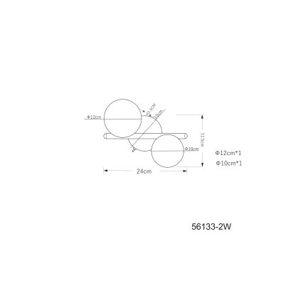 Globo - LED Nadgradni luster 2xG9/3W/230V