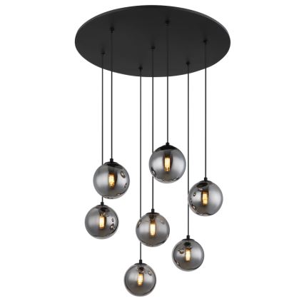Globo - LED Luster na sajli 7xG9/3,5W/230V dimna/crna