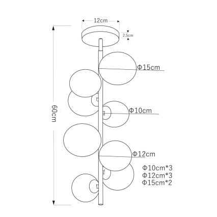 Globo - LED Viseći luster 8xG9/3W/230V