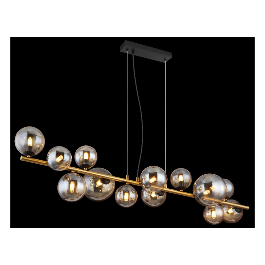 Globo - LED Luster na sajli 13xG9/3,5W/230V dimna/smeđa