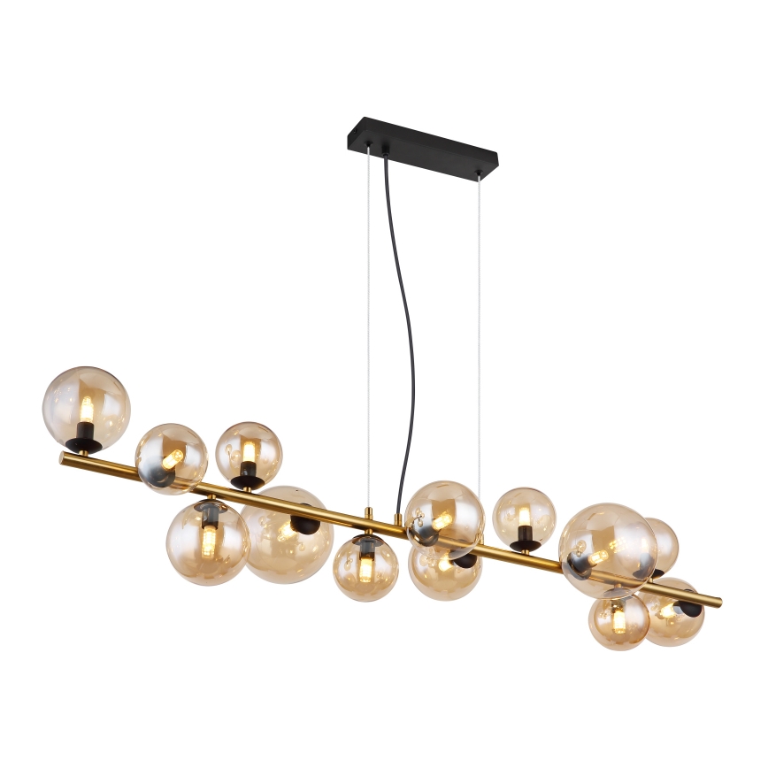 Globo - LED Luster na sajli 13xG9/3,5W/230V dimna/smeđa