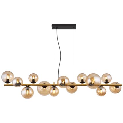 Globo - LED Luster na sajli 13xG9/3,5W/230V dimna/smeđa