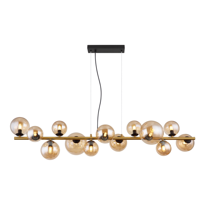 Globo - LED Luster na sajli 13xG9/3,5W/230V dimna/smeđa