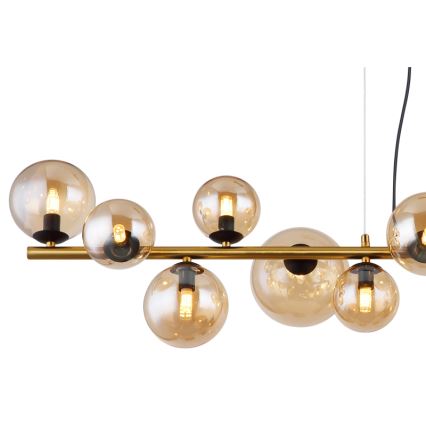 Globo - LED Luster na sajli 13xG9/3,5W/230V dimna/smeđa