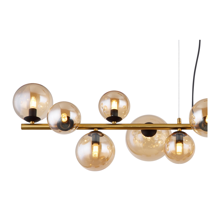 Globo - LED Luster na sajli 13xG9/3,5W/230V dimna/smeđa