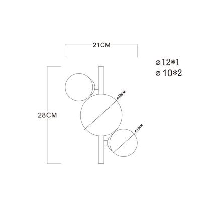 Globo - LED Nadgradni luster RIHA 3xG9/3,5W/230V mesing