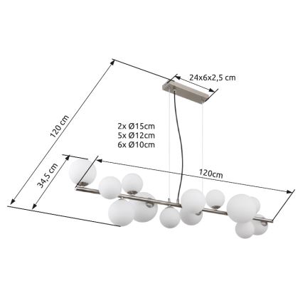 Globo - LED Podna lampa 13xG9/3,5W/230V bijela