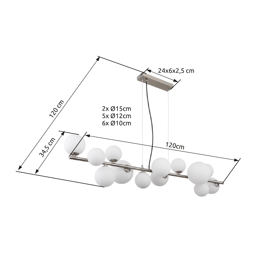 Globo - LED Podna lampa 13xG9/3,5W/230V bijela