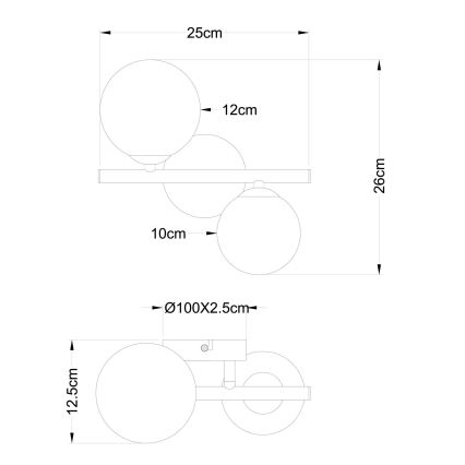 Globo - LED Nadgradni luster 2xG9/3W/230V krom