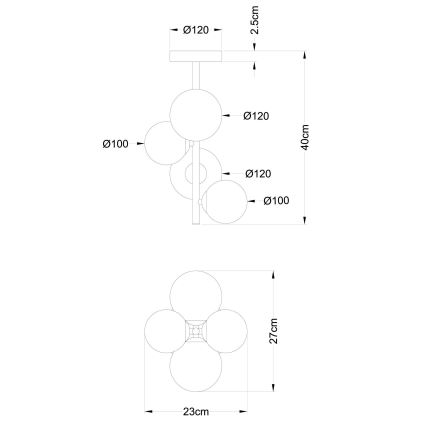 Globo - LED Viseći luster 4xG9/3W/230V krom