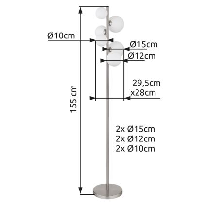 Globo - LED Luster na sajli 6xG9/3,5W/230V bijela