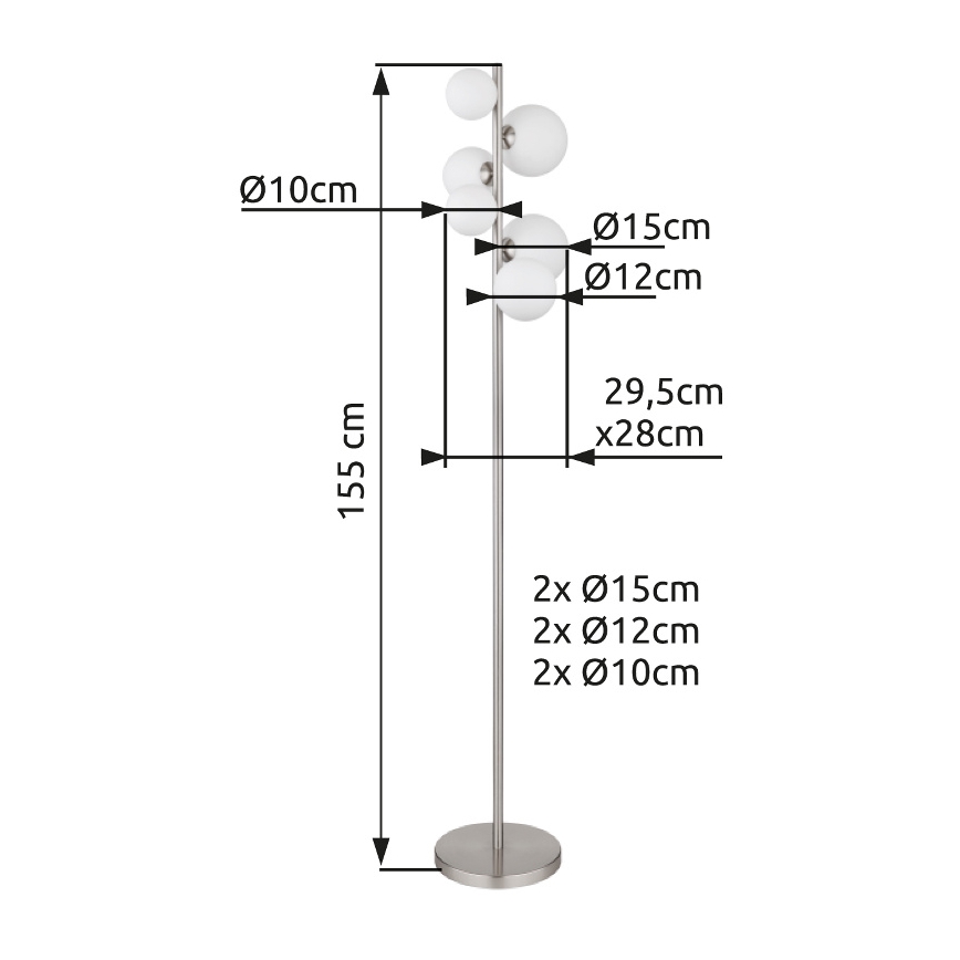 Globo - LED Luster na sajli 6xG9/3,5W/230V bijela