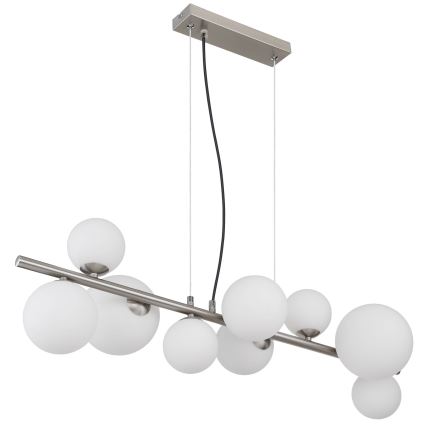 Globo - LED Luster na sajli 9xG9/3W/230V mat krom