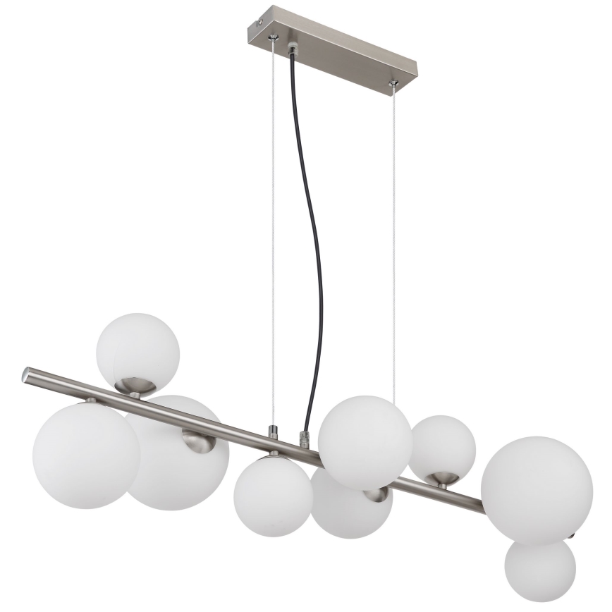Globo - LED Luster na sajli 9xG9/3W/230V mat krom