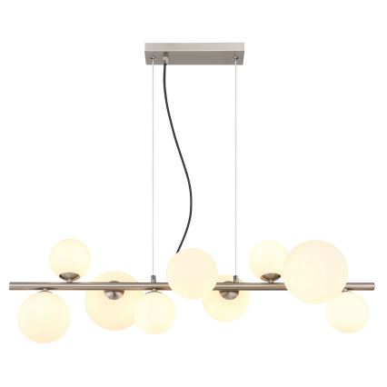 Globo - LED Luster na sajli 9xG9/3W/230V mat krom