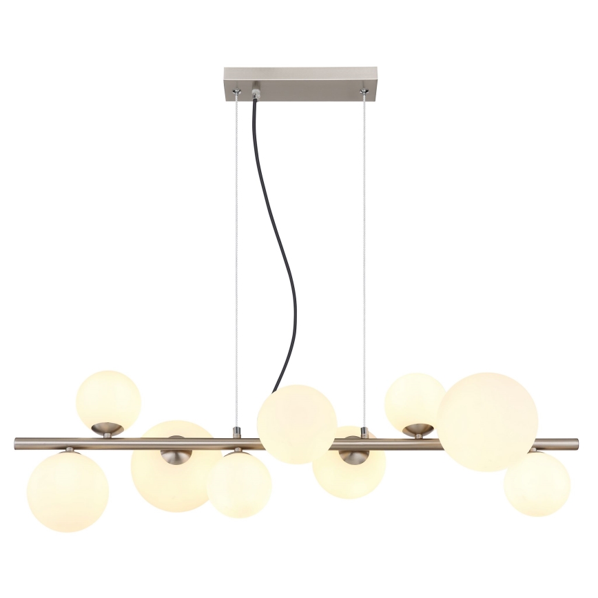 Globo - LED Luster na sajli 9xG9/3W/230V mat krom