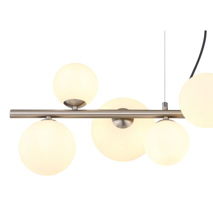 Globo - LED Luster na sajli 9xG9/3W/230V mat krom