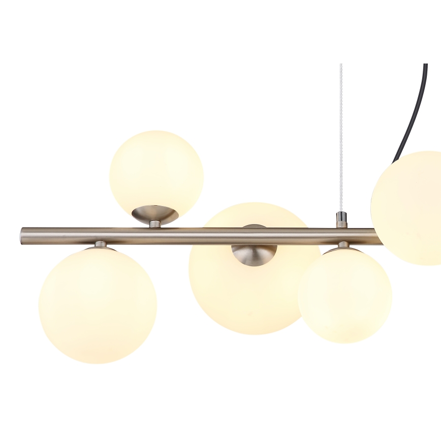 Globo - LED Luster na sajli 9xG9/3W/230V mat krom