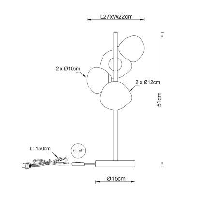 Globo - Stolna lampa 4xG9/5W/230V