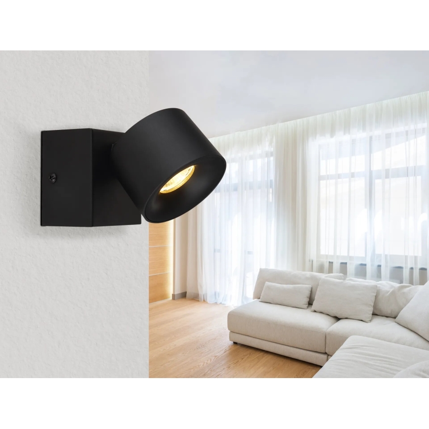 Globo - LED Zidna reflektorska svjetiljka LED/6W/230V crna