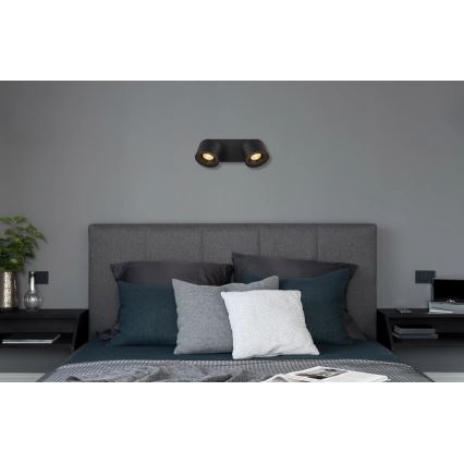 Globo - LED Reflektorska svjetiljka 2xLED/6W/230V crna