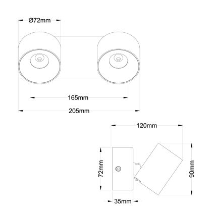 Globo - LED spot svjetiljka 2xLED/6W/230V
