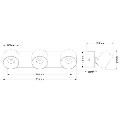 Globo - LED spot svjetiljka 3xLED/6W/230V