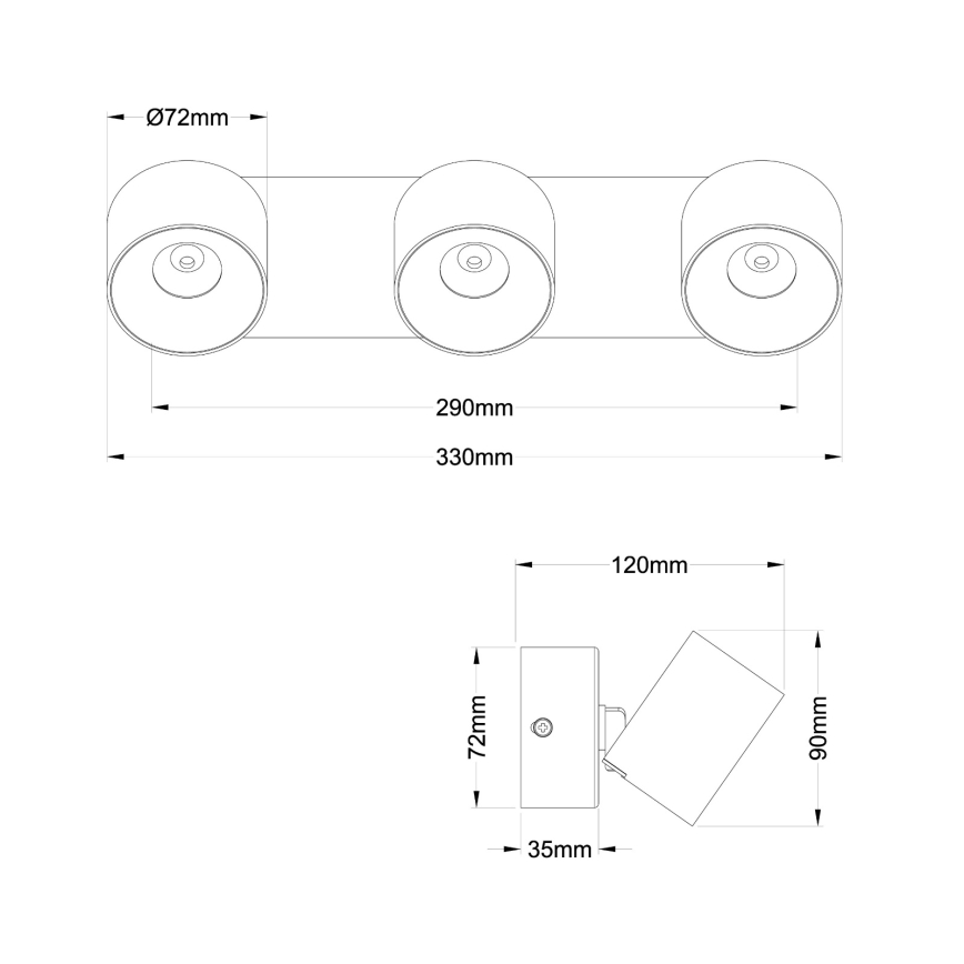 Globo - LED spot svjetiljka 3xLED/6W/230V