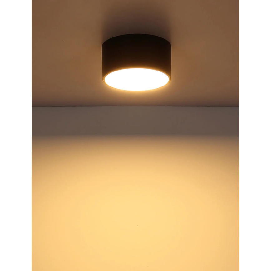 Globo - LED stropno svjetlo LED/12W/230V 3000K Ø 15 cm crna
