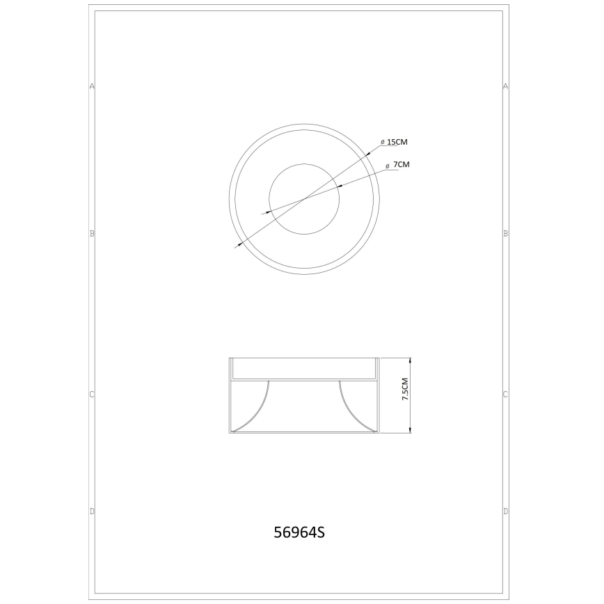 Globo - LED stropno svjetlo LED/12W/230V 3000K Ø 15 cm crna