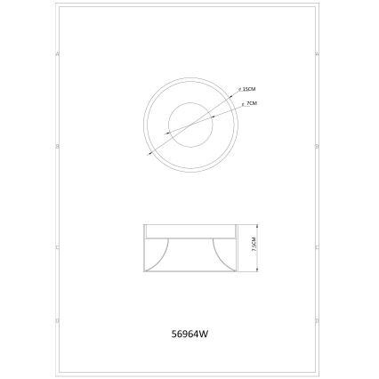 Globo - LED stropna svjetiljka LED/12W/230V 3000K pr. 15 cm bijela