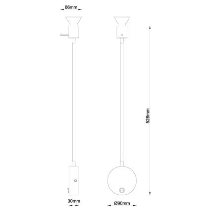 Globo - Fleksibilna lampa 1xGU10/35W/230V