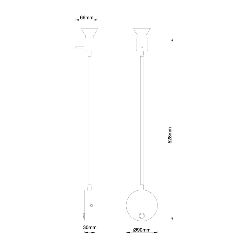 Globo - Fleksibilna lampa 1xGU10/35W/230V