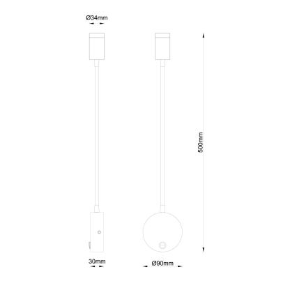 Globo - LED Zidna lampa LED/3W/230V