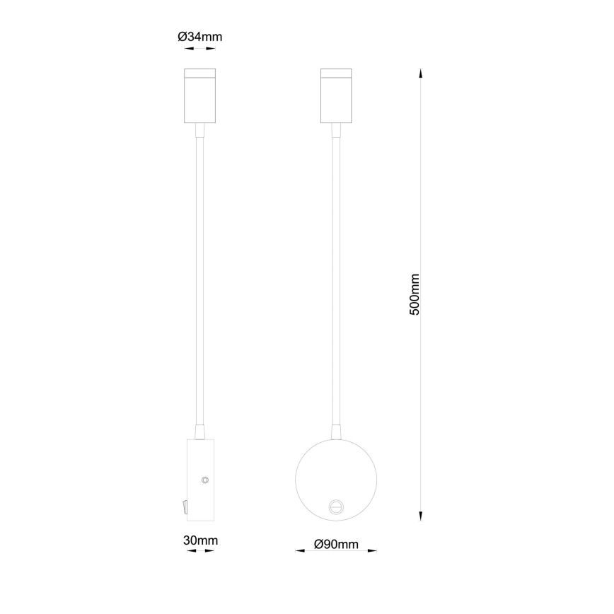 Globo - LED Zidna lampa LED/3W/230V