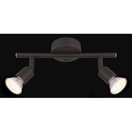 Globo - LED Reflektorska svjetiljka 2xGU10/3W/230V crna