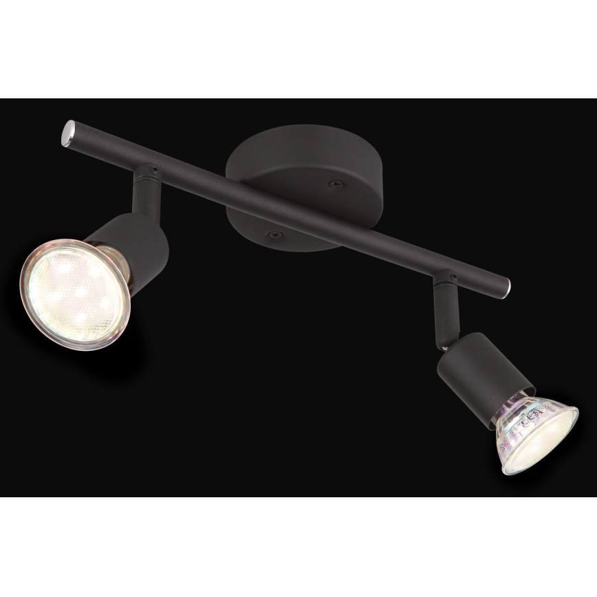 Globo - LED Reflektorska svjetiljka 2xGU10/3W/230V crna