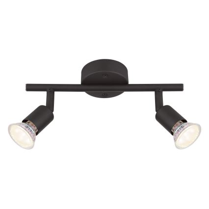 Globo - LED Reflektorska svjetiljka 2xGU10/3W/230V crna