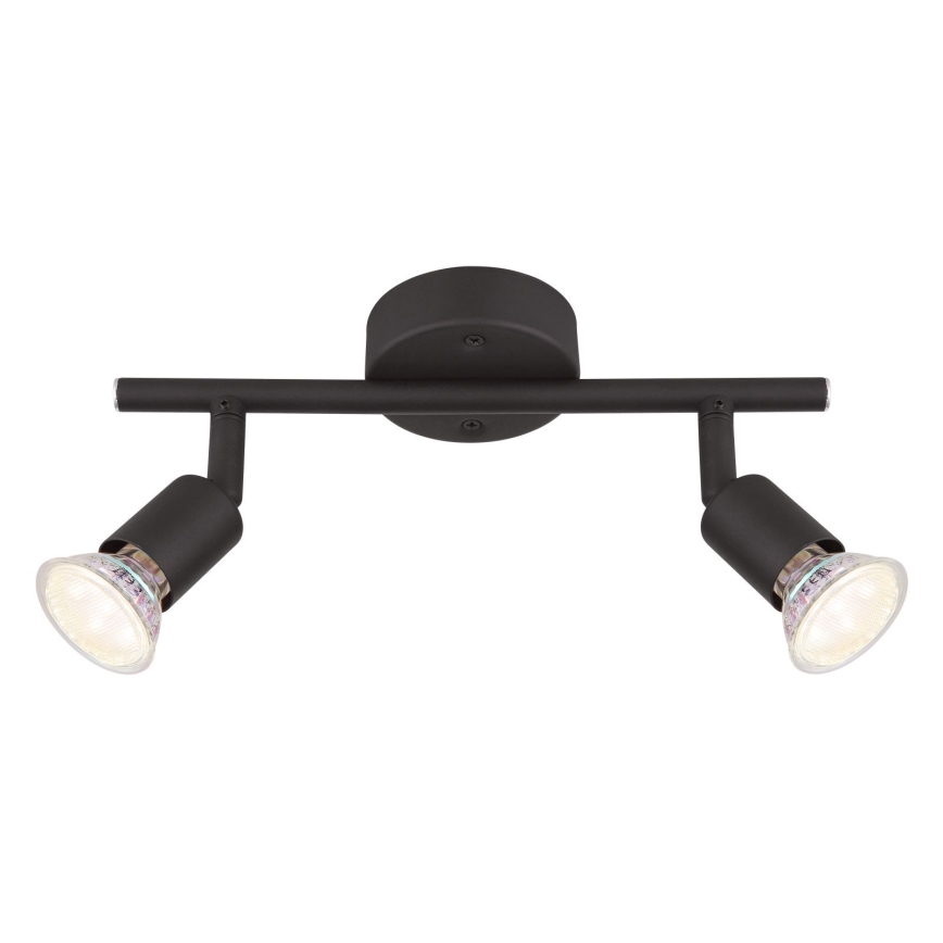 Globo - LED Reflektorska svjetiljka 2xGU10/3W/230V crna