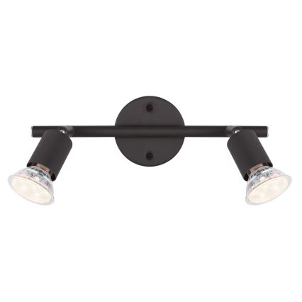 Globo - LED Reflektorska svjetiljka 2xGU10/3W/230V crna