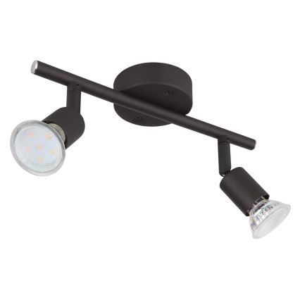 Globo - LED Reflektorska svjetiljka 2xGU10/3W/230V crna