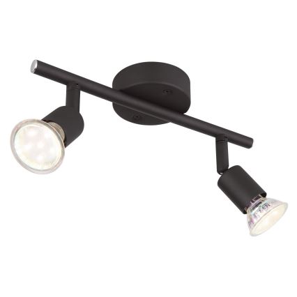 Globo - LED Reflektorska svjetiljka 2xGU10/3W/230V crna