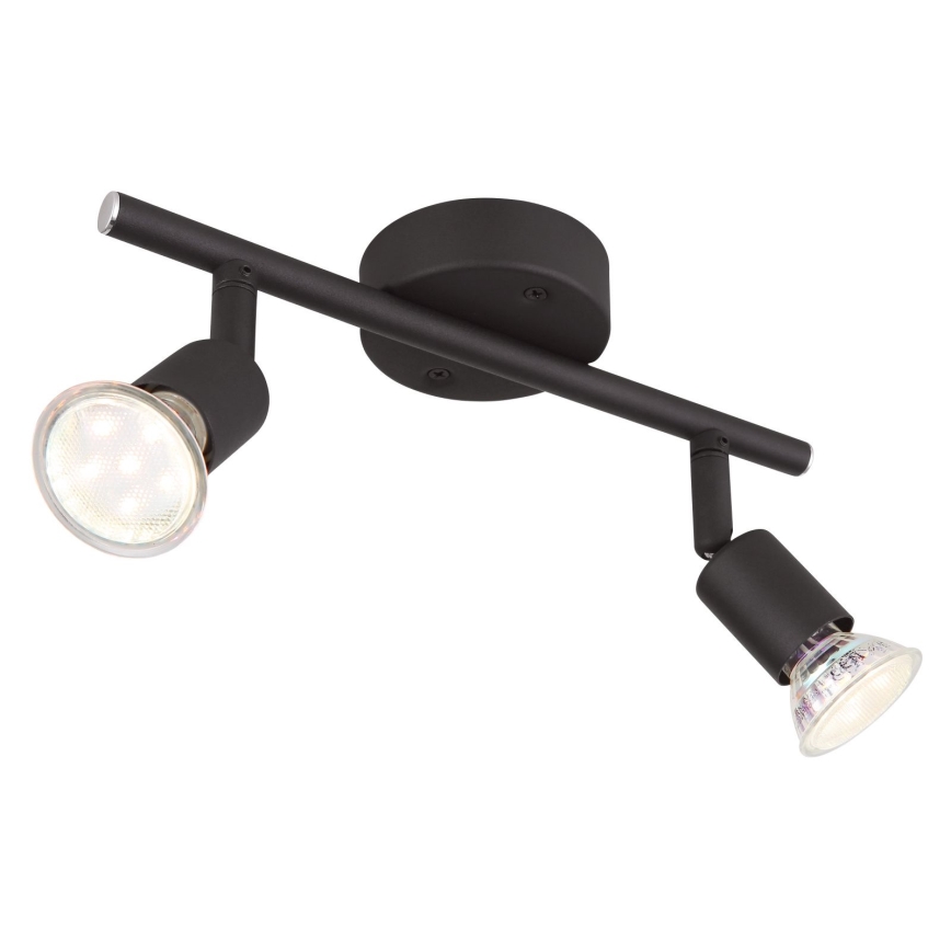 Globo - LED Reflektorska svjetiljka 2xGU10/3W/230V crna