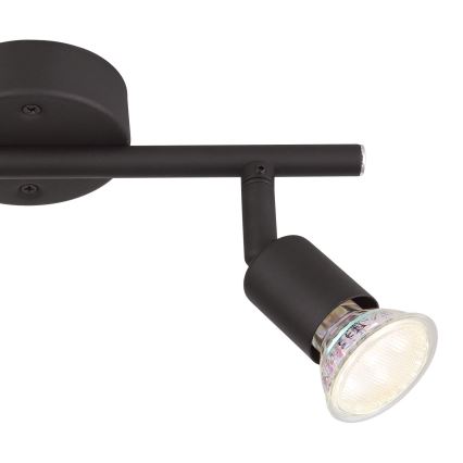 Globo - LED Reflektorska svjetiljka 2xGU10/3W/230V crna