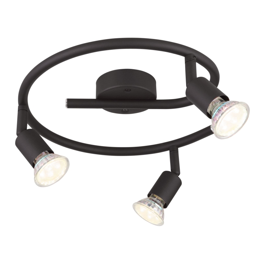 Globo - LED Reflektorska svjetiljka 3xGU10/3W/230V crna
