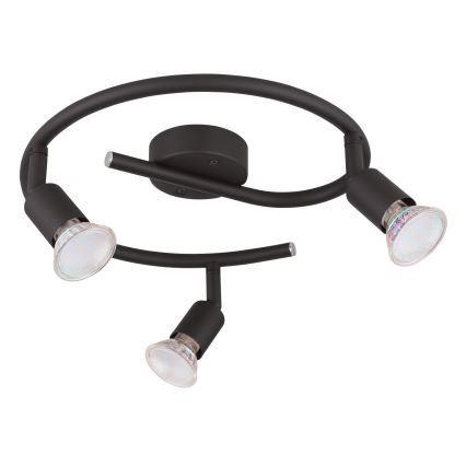 Globo - LED Reflektorska svjetiljka 3xGU10/3W/230V crna