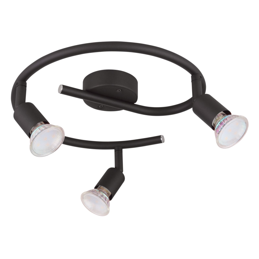 Globo - LED Reflektorska svjetiljka 3xGU10/3W/230V crna