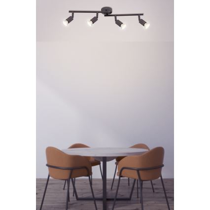 Globo - LED Reflektorska svjetiljka 4xGU10/3W/230V crna