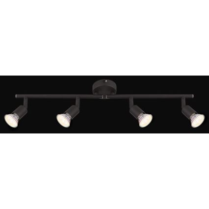 Globo - LED Reflektorska svjetiljka 4xGU10/3W/230V crna